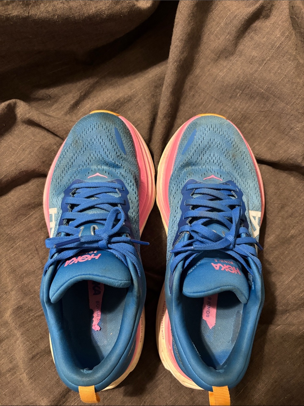 Hoka Women's Running Shoes - Blue with Pink Accents